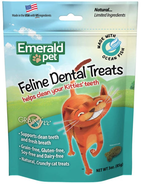 3 oz Emerald Pet Feline Dental Treats Ocean Fish Flavor