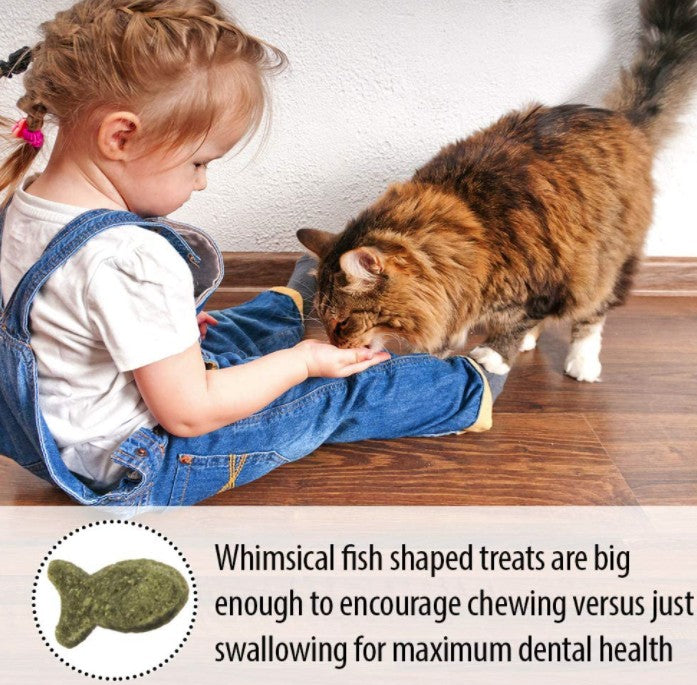 18 oz (6 x 3 oz) Emerald Pet Feline Dental Treats Ocean Fish Flavor
