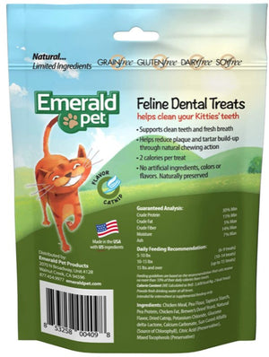 3 oz Emerald Pet Feline Dental Treats Catnip Flavor