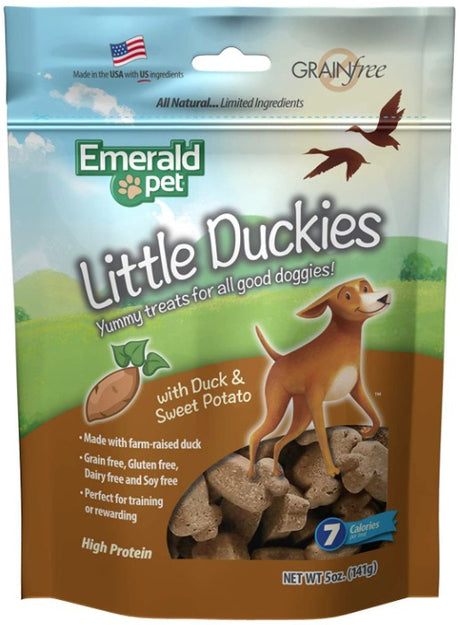5 oz Emerald Pet Little Duckies Dog Treats with Duck and Sweet Potato