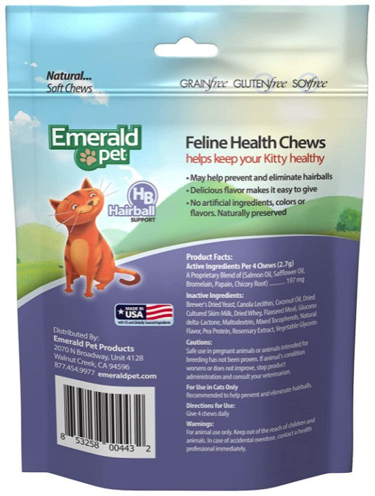 Emerald Pet Feline Health Chews Hairball Support - PetMountain.com