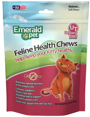 10 oz (4 x 2.5 oz) Emerald Pet Feline Health Chews Urinary Tract Support