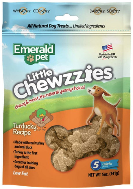 5 oz Emerald Pet Little Chewzzies Soft Training Treats Turducky Recipe
