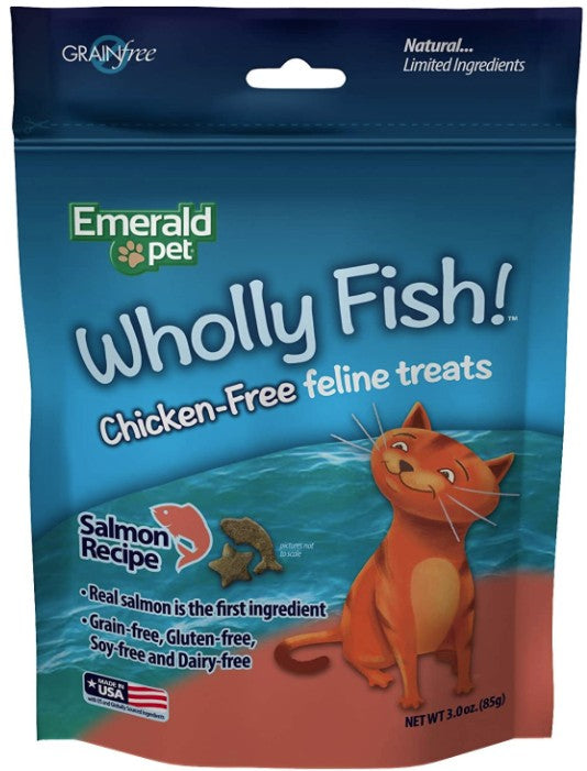 Emerald Pet Wholly Fish! Cat Treats Salmon Recipe - PetMountain.com