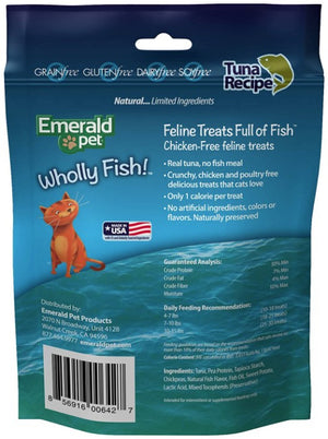 3 oz Emerald Pet Wholly Fish! Cat Treats Tuna Recipe
