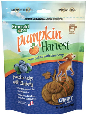 Emerald Pet Pumpkin Harvest Oven Baked Dog Treats with Blueberry - PetMountain.com