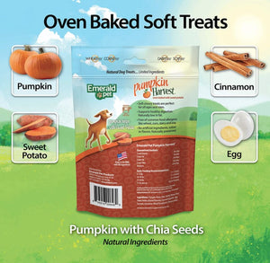 6 oz Emerald Pet Pumpkin Harvest Oven Baked Dog Treats with Sweet Potato