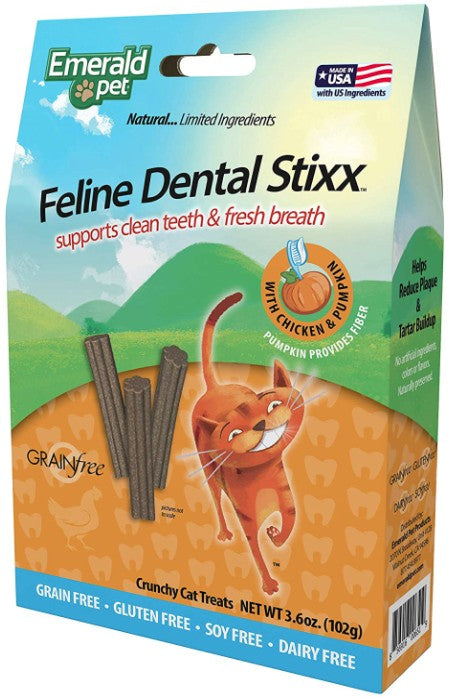 Emerald Pet Feline Dental Stixx Chicken and Pumpkin Recipe - PetMountain.com