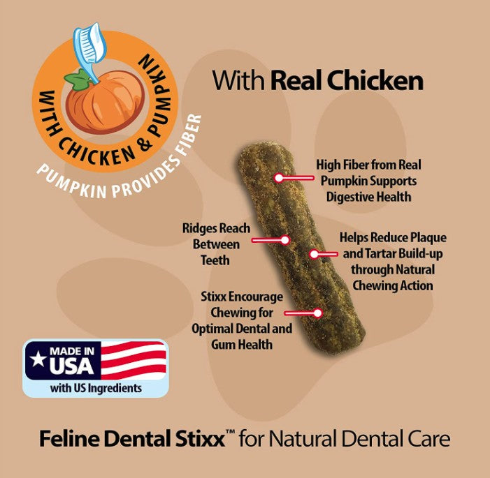 Emerald Pet Feline Dental Stixx Chicken and Pumpkin Recipe - PetMountain.com