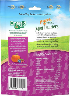 36 oz (6 x 6 oz) Emerald Pet Pumpkin Harvest Mini Trainers with Mixed Berries Chewy Dog Treats