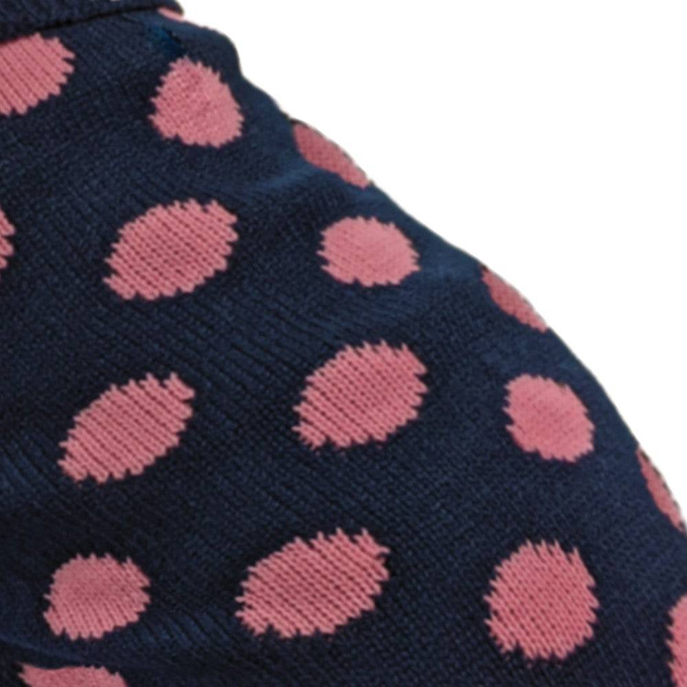 Fashion Pet Contrast Dot Dog Sweater Pink - PetMountain.com