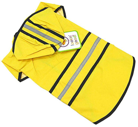 Fashion Pet Rainy Days Slicker Yellow Dog Rain Coat