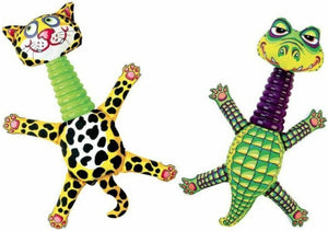 3 count Fat Cat Rubber Neckers Dog Toy Assorted Styles