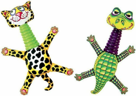 3 count Fat Cat Rubber Neckers Dog Toy Assorted Styles