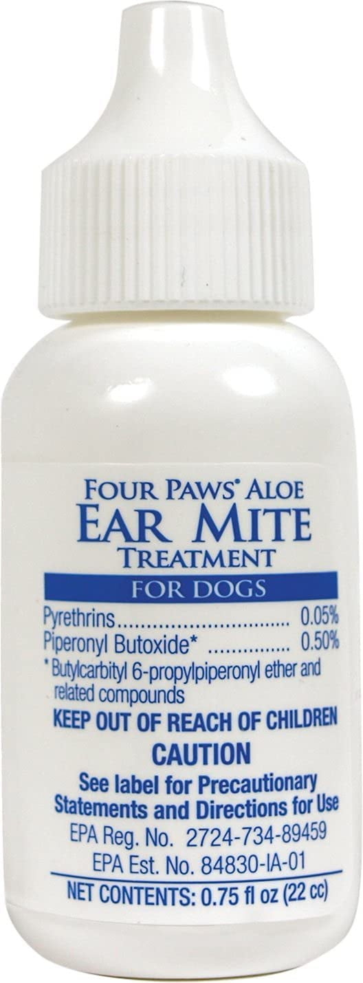 2.25 oz (3 x 0.75 oz) Four Paws Ear Mite Remedy for Dogs