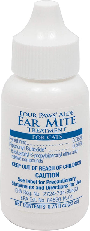 3.75 oz (5 x 0.75 oz) Four Paws Ear Mite Remedy For Cats