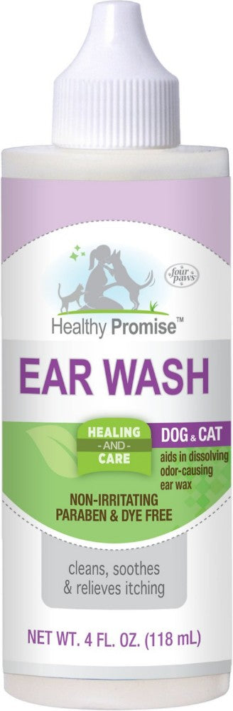 20 oz (5 x 4 oz) Four Paws Healthy Promise Dog and Cat Ear Wash