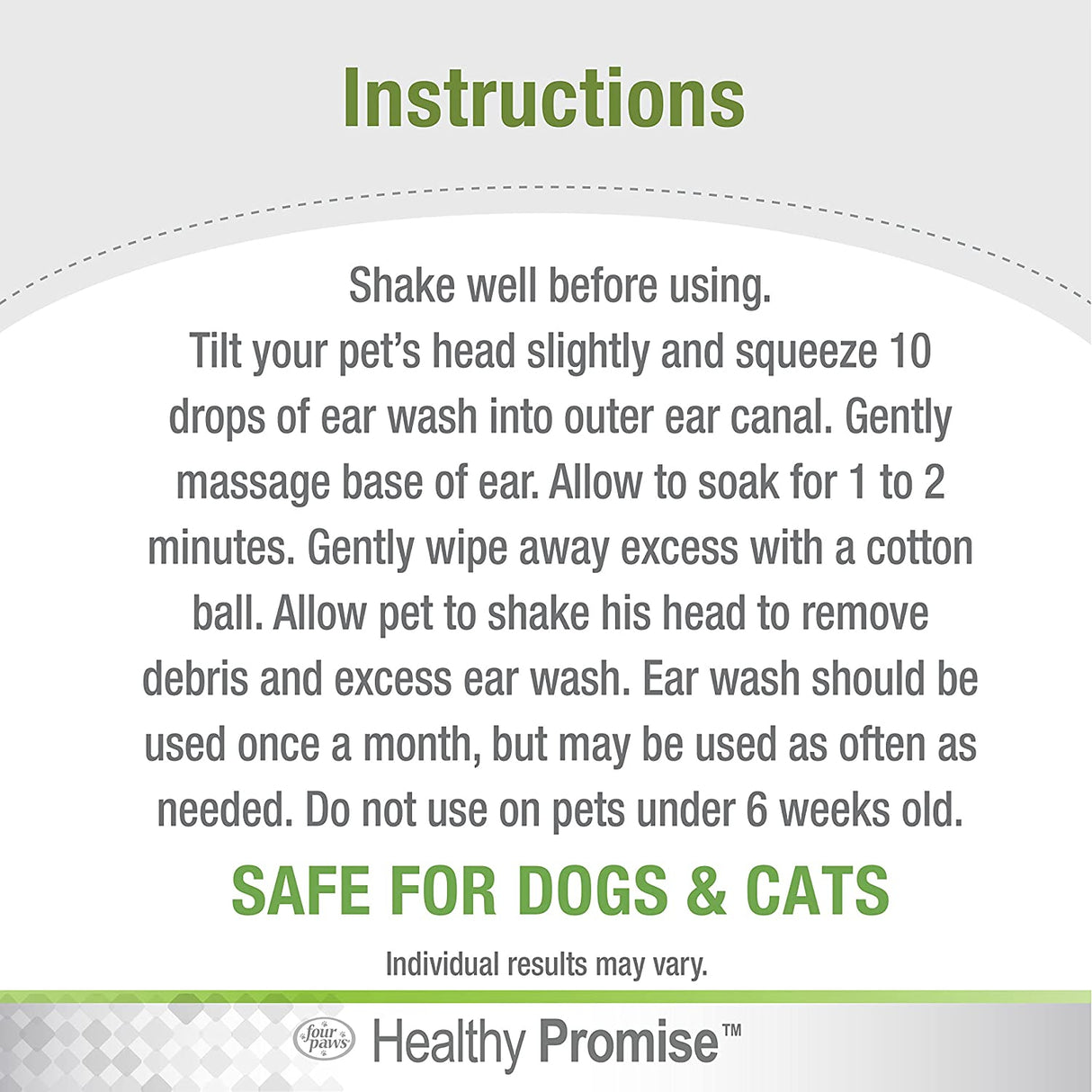 4 oz Four Paws Healthy Promise Dog and Cat Ear Wash
