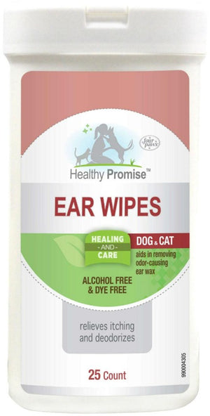 Four Paws Healthy Promise Dog And Cat Ear Wipes - PetMountain.com