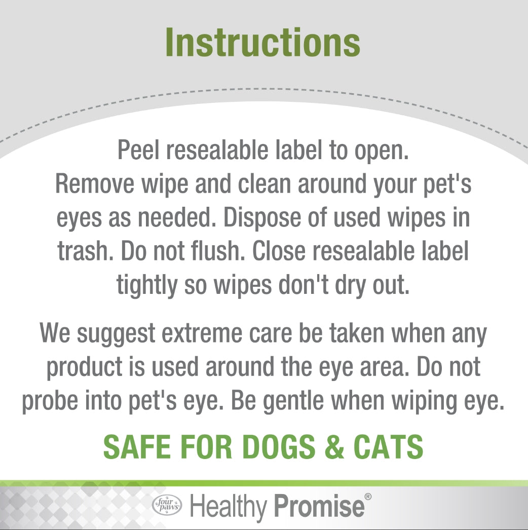 Four Paws Eye Wipes Tear Stain Remover - PetMountain.com