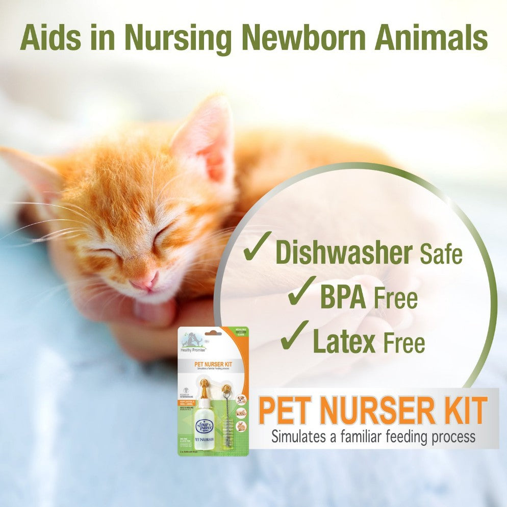 Four Paws Healthy Promise Pet Nurser Bottle with Brush Kit - PetMountain.com