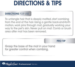 Four Paws Magic Coat Professional Mat Removing Rake Comb - PetMountain.com