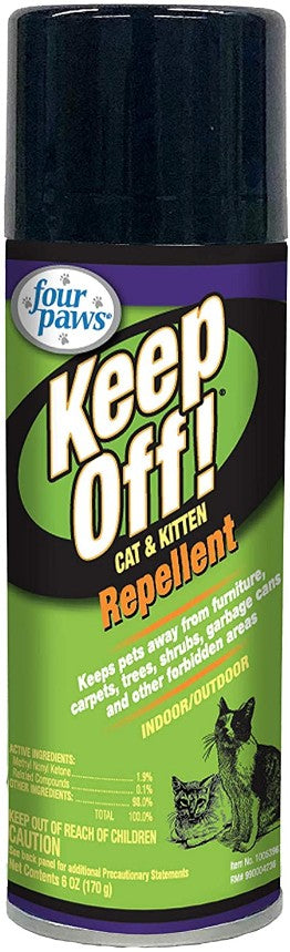 6 oz Four Paws Keep Off Indoor and Outdoor Cat and Kitten Repellent