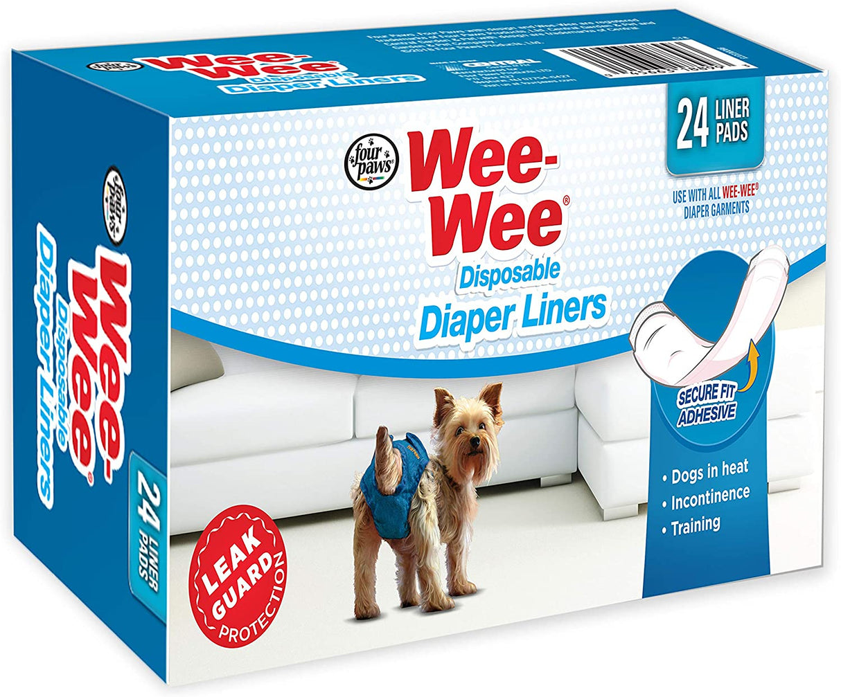 Four Paws Wee Wee Disposable Diaper Liner Pads - PetMountain.com