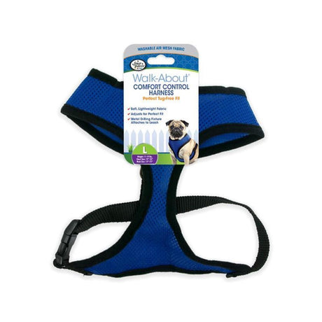 Large - 1 count Four Paws Comfort Control Harness Blue