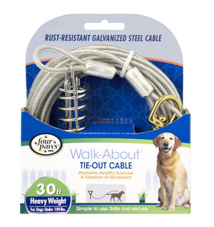 30' long - 1 count Four Paws Tie-Out Cable Heavy Weight