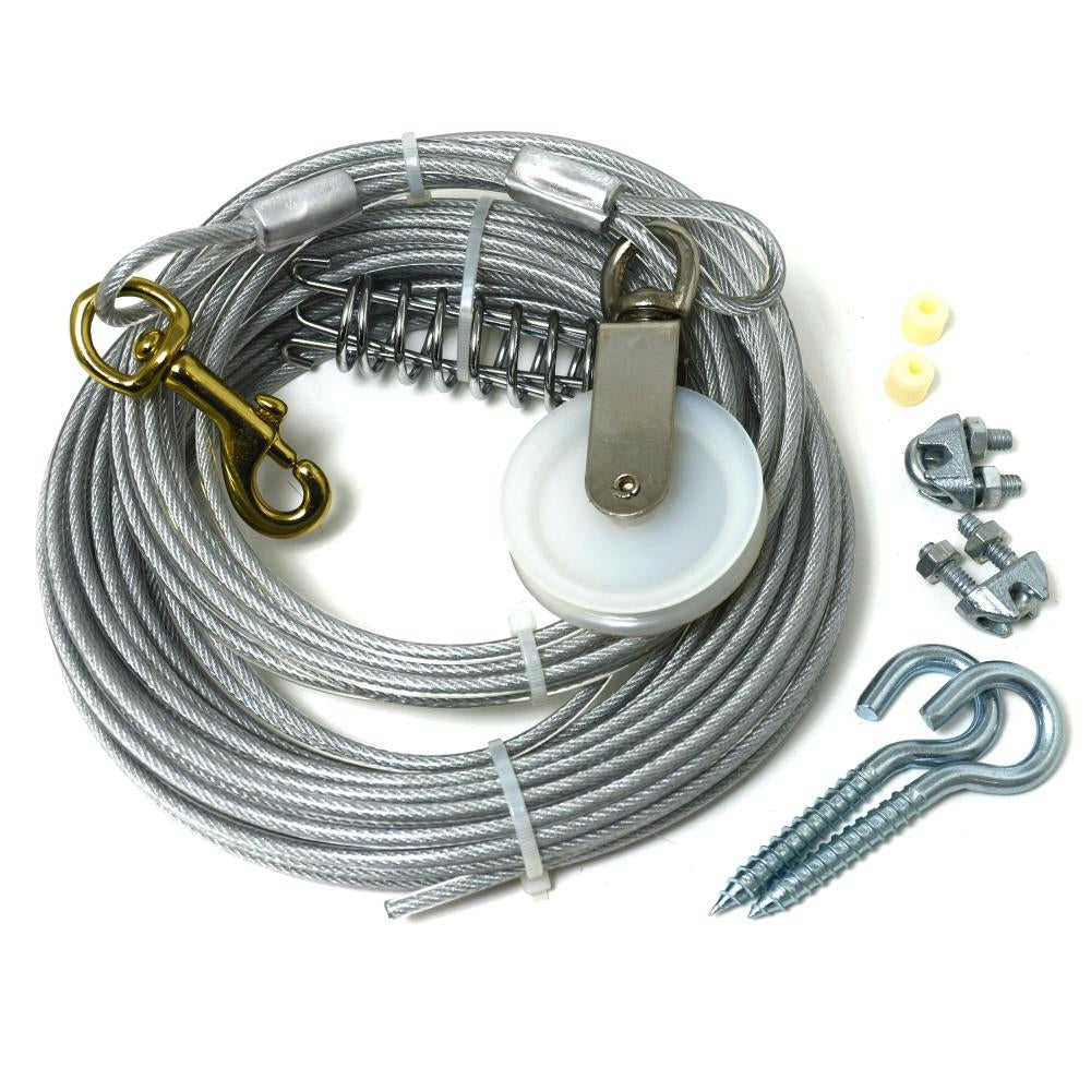 Four Paws Pet Select Walk-About Tie-Out Cable Heavy Weight for Dogs up to 100 lbs - PetMountain.com