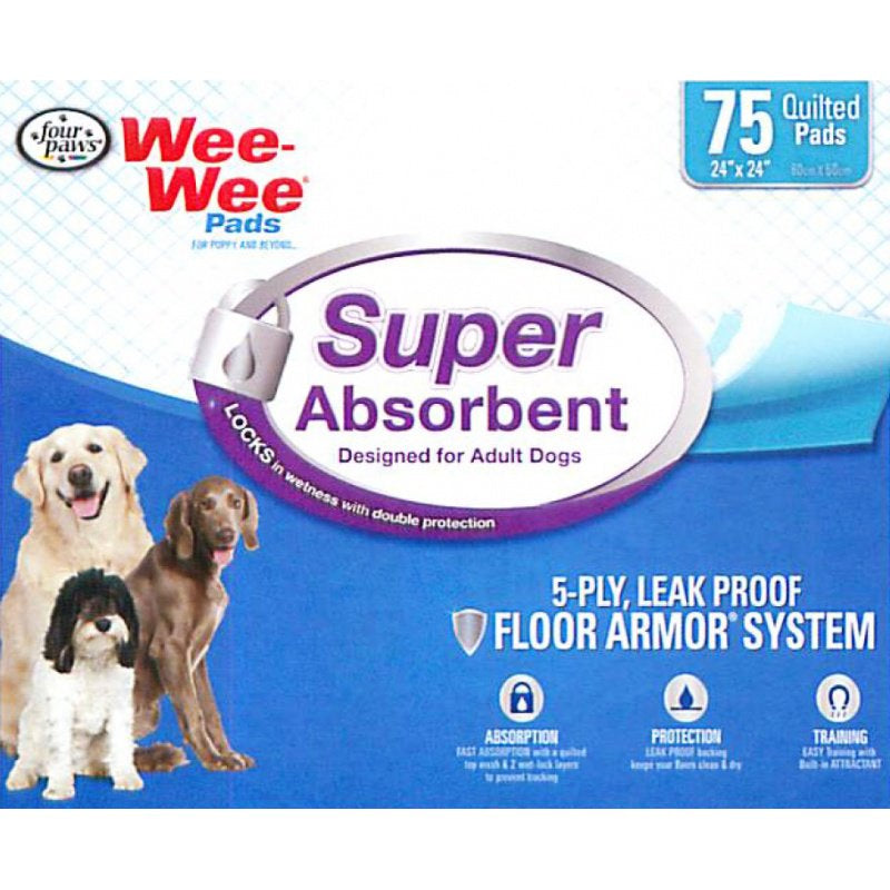 Four Paws Wee Wee Pads Super Absorbent - PetMountain.com