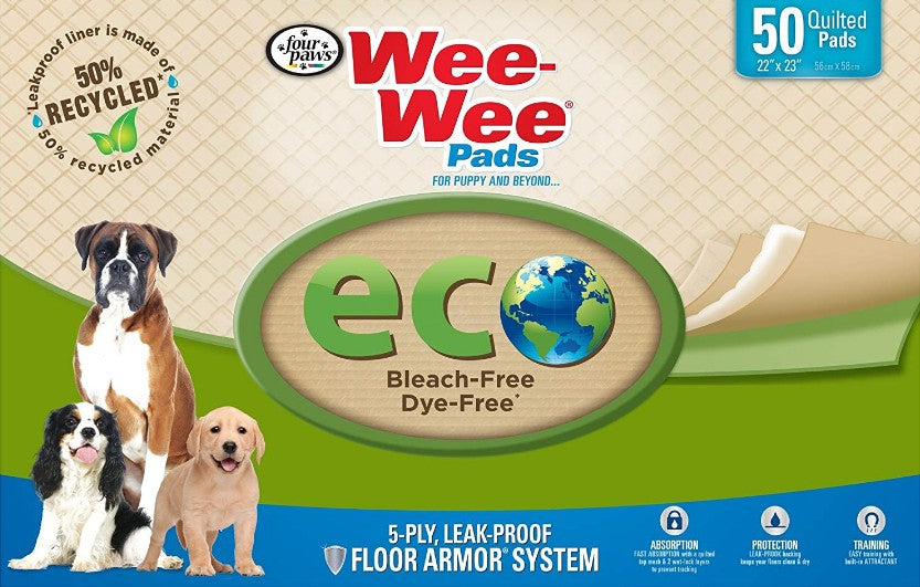 Four Paws Wee Wee Pads Eco Pee Pads for Dogs - PetMountain.com