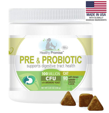 90 count Four Paws Healthy Promise Pre and Probiotic Supplement for Cats