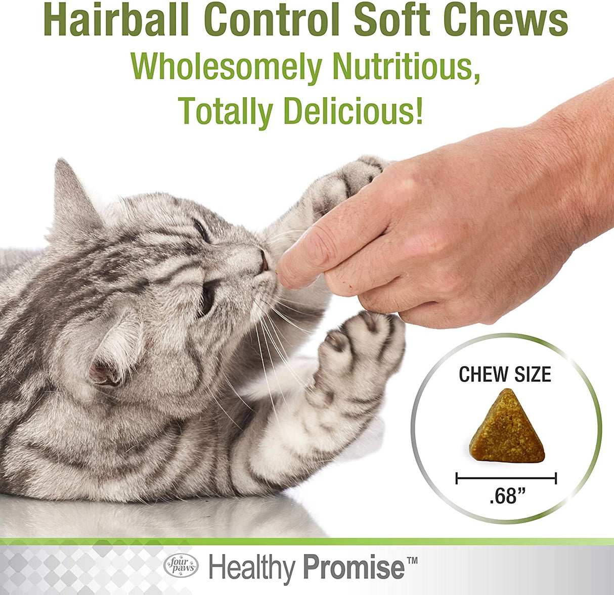 540 count (6 x 90 ct) Four Paws Healthy Promise Hairball Control Supplements for Cats