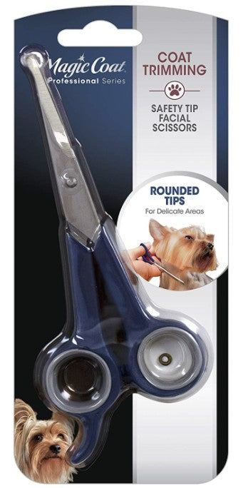 Four Paws Magic Coat Professional Safety Tip Facial Dog Grooming Scissors - PetMountain.com