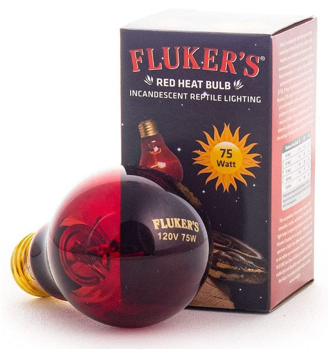 75 watt Flukers Red Heat Bulb Incandescent Reptile Light