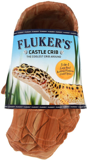 Large - 1 count Flukers Castle Crib Reptile Basking Platform and Hide Assorted Colors