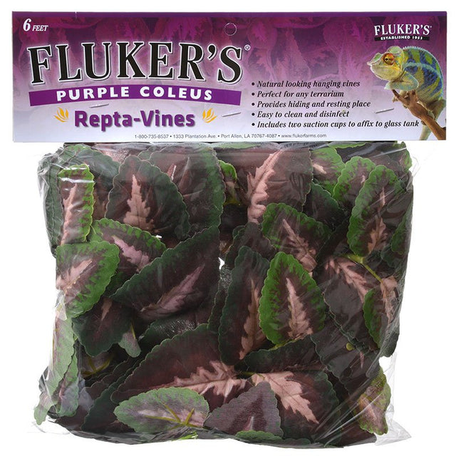 Flukers Repta-Vines Purple Coleus 6 Feet Long - PetMountain.com