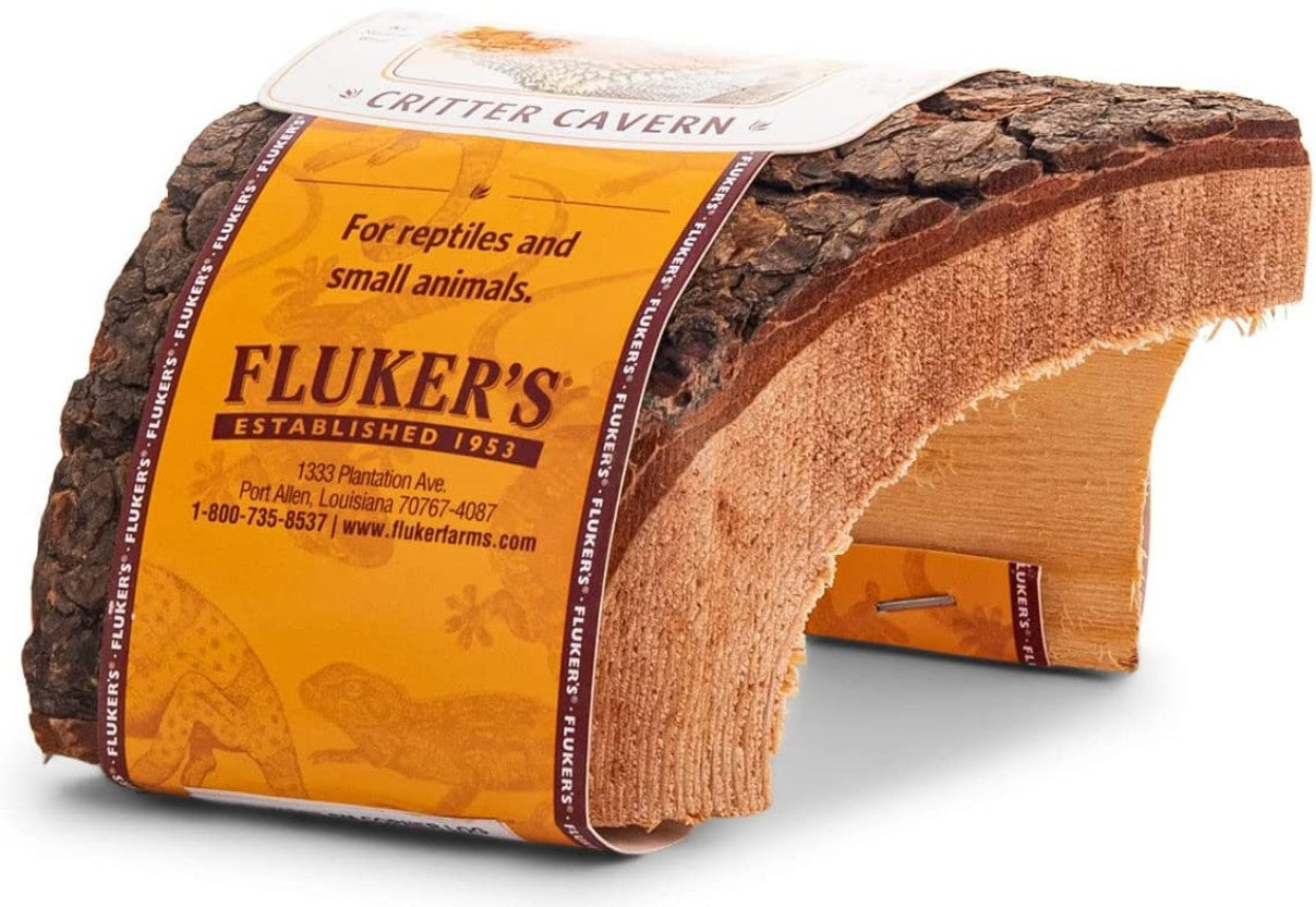 Flukers Critter Cavern Corner Half-Log for Reptiles and Small Animals - PetMountain.com
