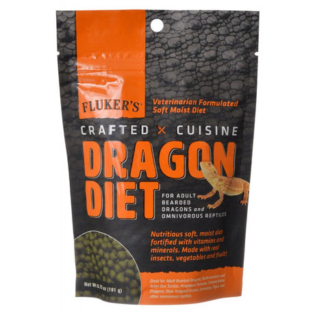 67.5 oz (10 x 6.75 oz) Flukers Crafted Cuisine Dragon Diet Adults