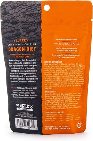 67.5 oz (10 x 6.75 oz) Flukers Crafted Cuisine Dragon Diet Adults