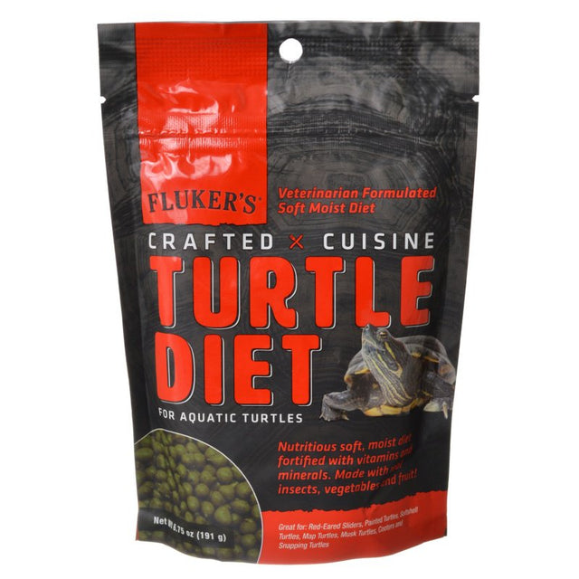 67.5 oz (10 x 6.75 oz) Flukers Crafted Cuisine Turtle Diet for Aquatic Turtles