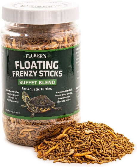 11.5 oz Flukers Floating Frenzy Buffet Blend for Aquatic Turtles