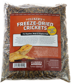 Flukers Freeze-Dried Crickets Gut Loaded with Calcium for Reptiles, Birds and Tropical Fish - PetMountain.com