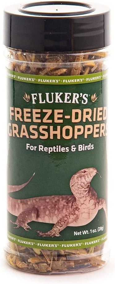3 oz (3 x 1 oz) Flukers Freeze-Dried Grasshoppers for Reptiles and Birds