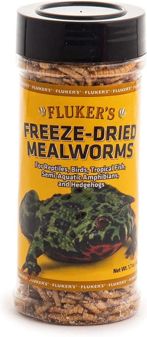 1.7 oz Flukers Freeze-Dried Mealworms for Reptiles, Birds, Tropical Fish, Amphibians and Hedgehogs