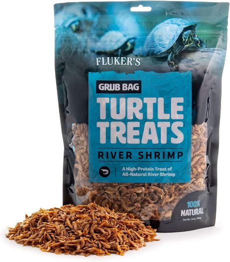 48 oz (4 x 12 oz) Flukers Grub Bag Turtle Treat River Shrimp