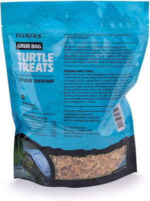 48 oz (4 x 12 oz) Flukers Grub Bag Turtle Treat River Shrimp
