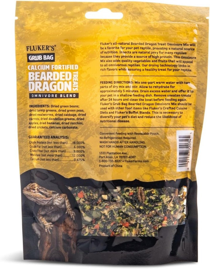 Flukers Grub Bag Calcium Fortified Treats for Bearded Dragons - PetMountain.com